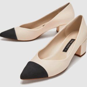 Zara cap toe heels